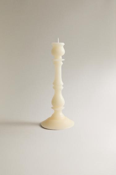DECORATIVE CANDLE HOLDER CANDLE - White by Zara - Image 0