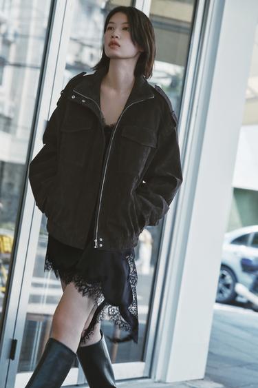 ASYMMETRIC LACE DRESS ZW COLLECTION - Black by Zara