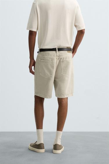 REGULAR FIT DENIM BERMUDA SHORTS - Grey by Zara - Image 2
