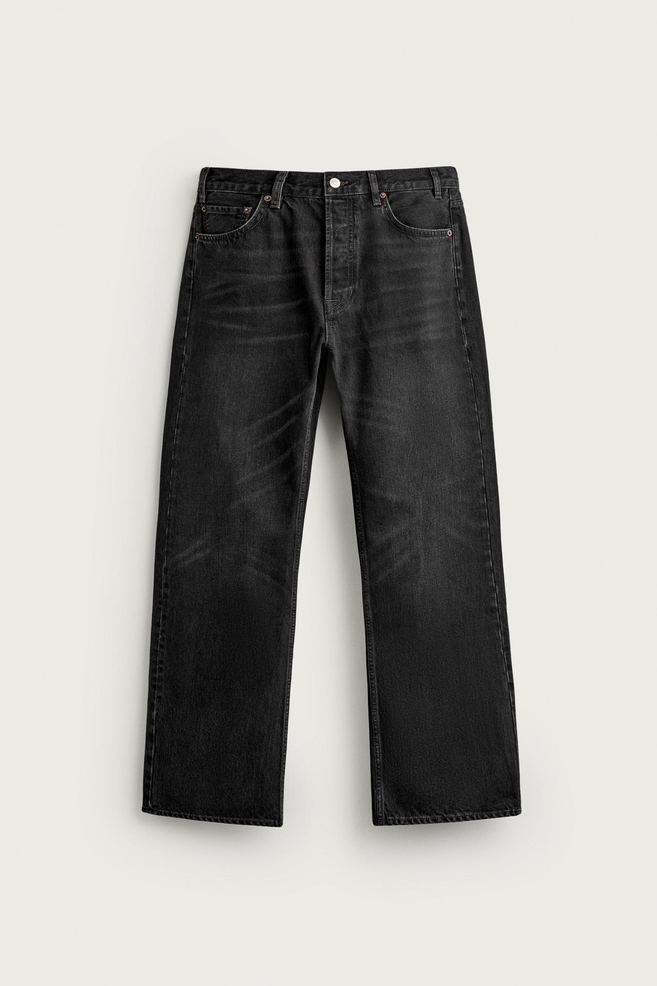 STRAIGHT FIT BOOTCUT JEANS — Black