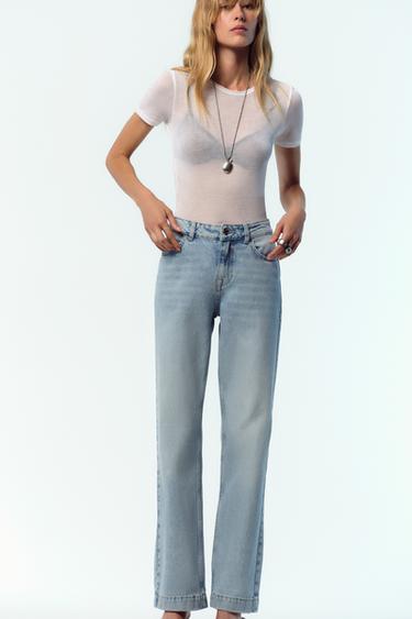 JEANS Z.04 STRAIGHT MID-WAIST FULL LENGTH - Light blue by Zara - Image 2