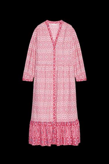 VESTIDO MIDI ESTAMPADO - Multicolor de Zara - Imagen 0