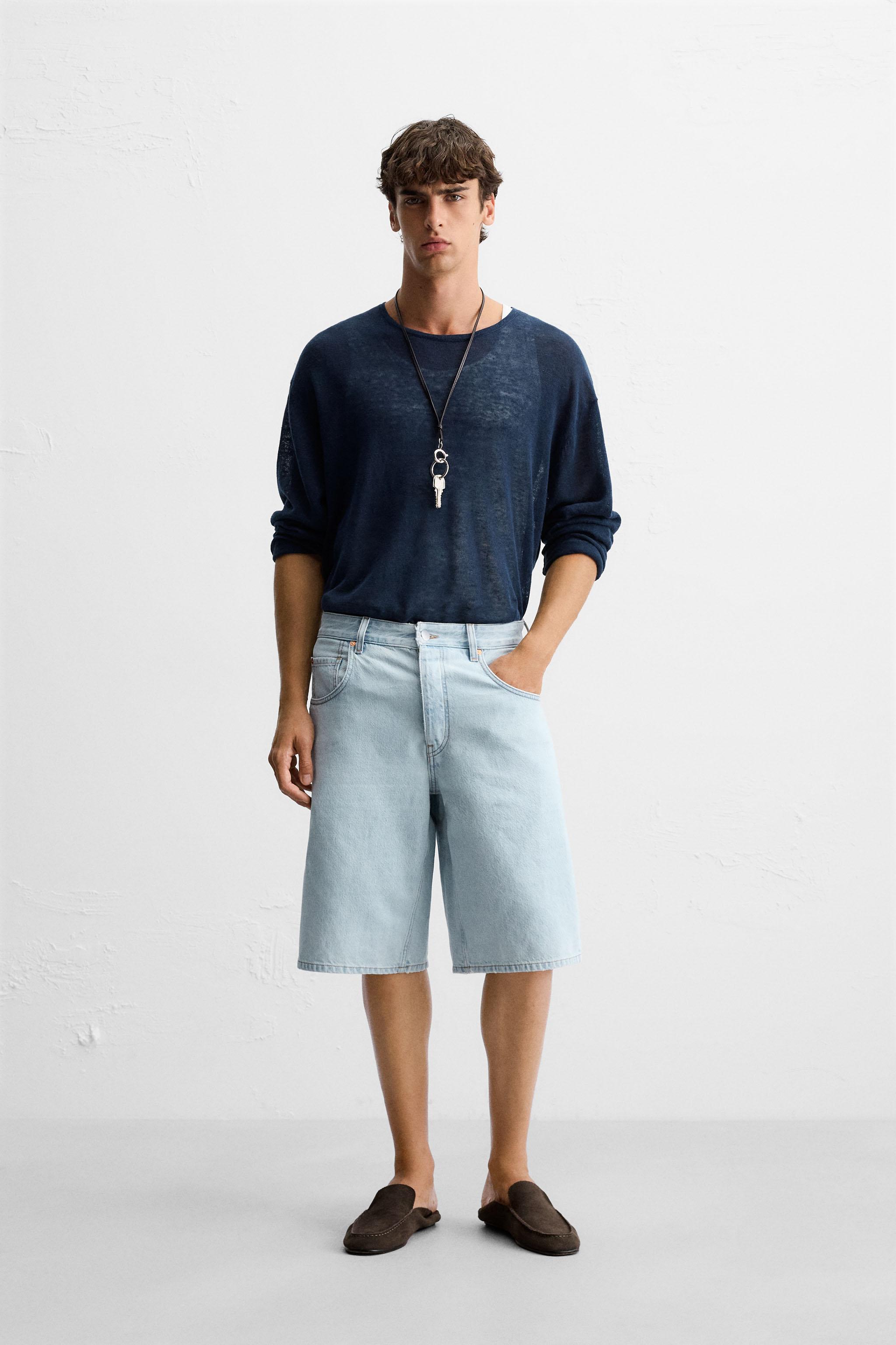 BERMUDA EN DENIM COUPE AMPLE