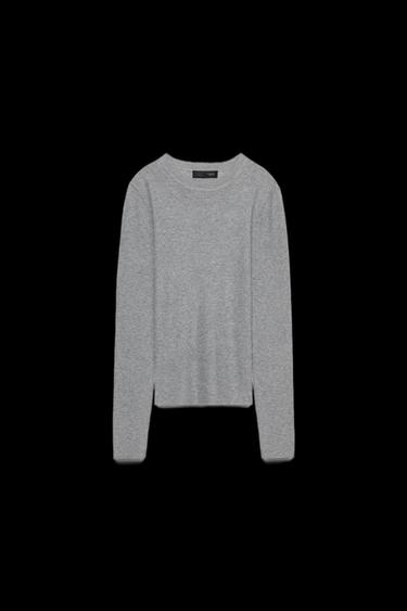 TOP PUNTO EXTRAFINO - Gris de Zara