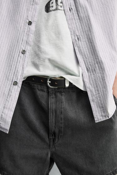 MINI SHORT EN JEAN - Charbon de Zara - Image 5