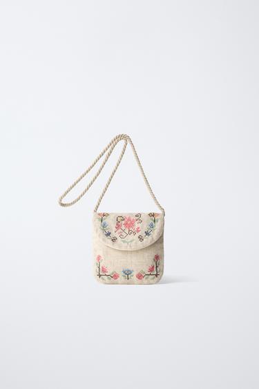 حقيبة كروس بودي بتطريزات - متعدد الألوان by Zara