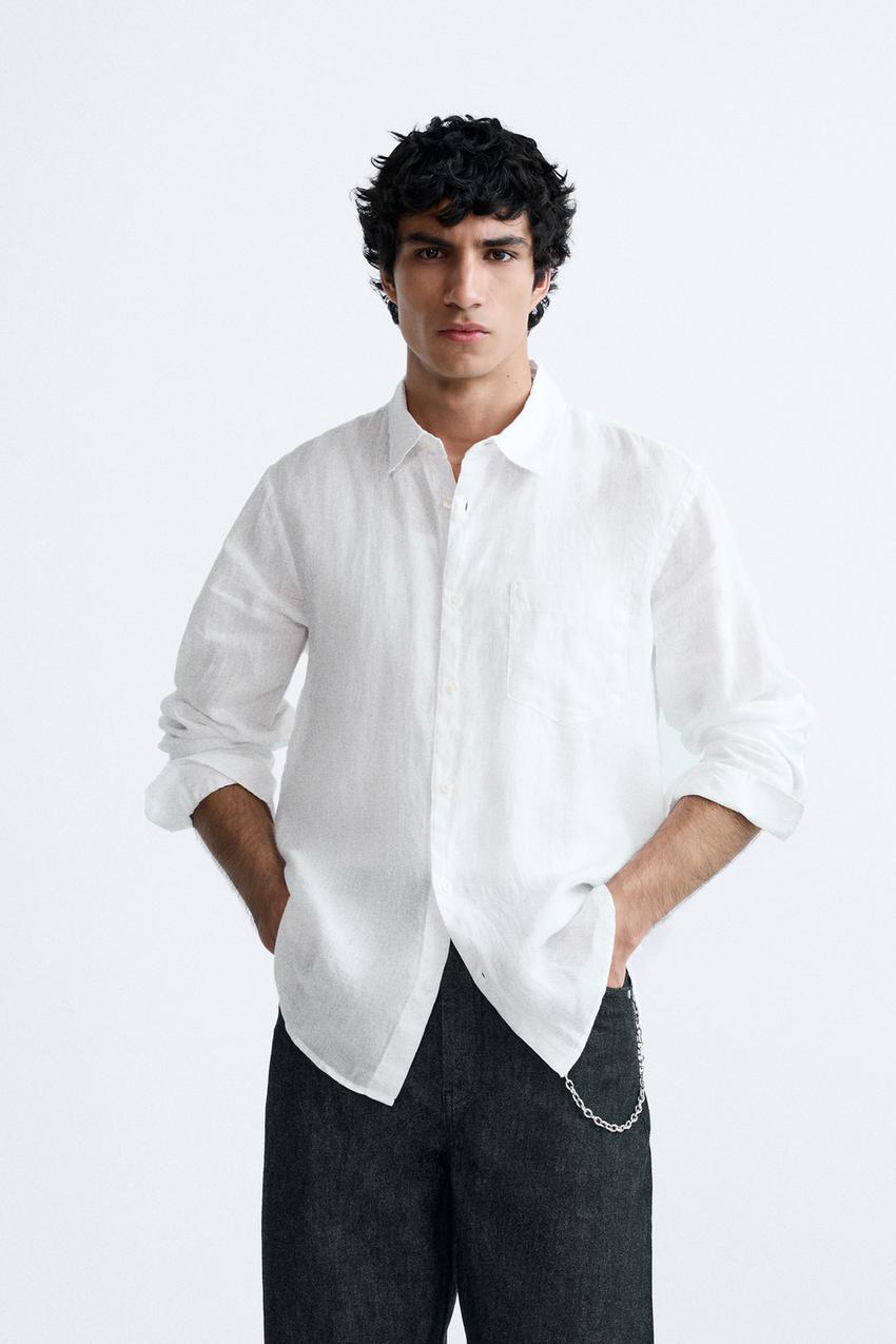 ZARA - MAN - VOILE SHIRT WITH DETAILED NECKLINE 199  Bohemian outfit men,  Designer clothes for men, Zara man shirts