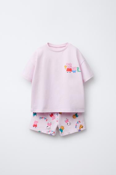 2-6 AÑOS/ PIJAMA CAMISETA Y BERMUDA PEPPA PIG ™ - Rosa de Zara