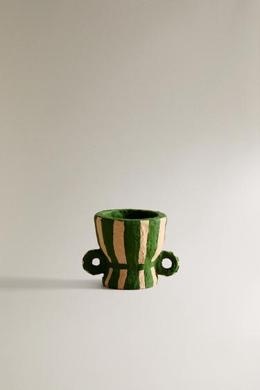 BOUGEOIR PAPIER MÂCHÉ - Vert de Zara - Image 0