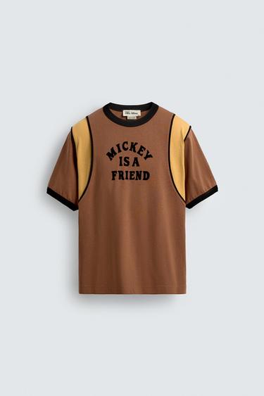 MAGLIETTA CON TESTO A CONTRASTO HARRY LAMBERT FOR ZARA X DISNEY - Marrone di Zara