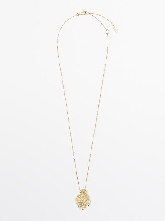 Necklace with mini abstract pendant