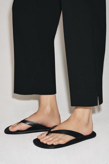ZW COLLECTION PRESSED CREASE TROUSERS - Black by Zara - Image 5