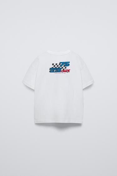 T-SHIRT IMPRIMÉ VOITURES - Blanc de Zara - Image 1
