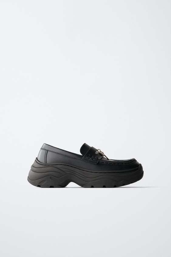 GIÀY LƯỜI CHUNKY - Đen từ Zara - Hình ảnh 0