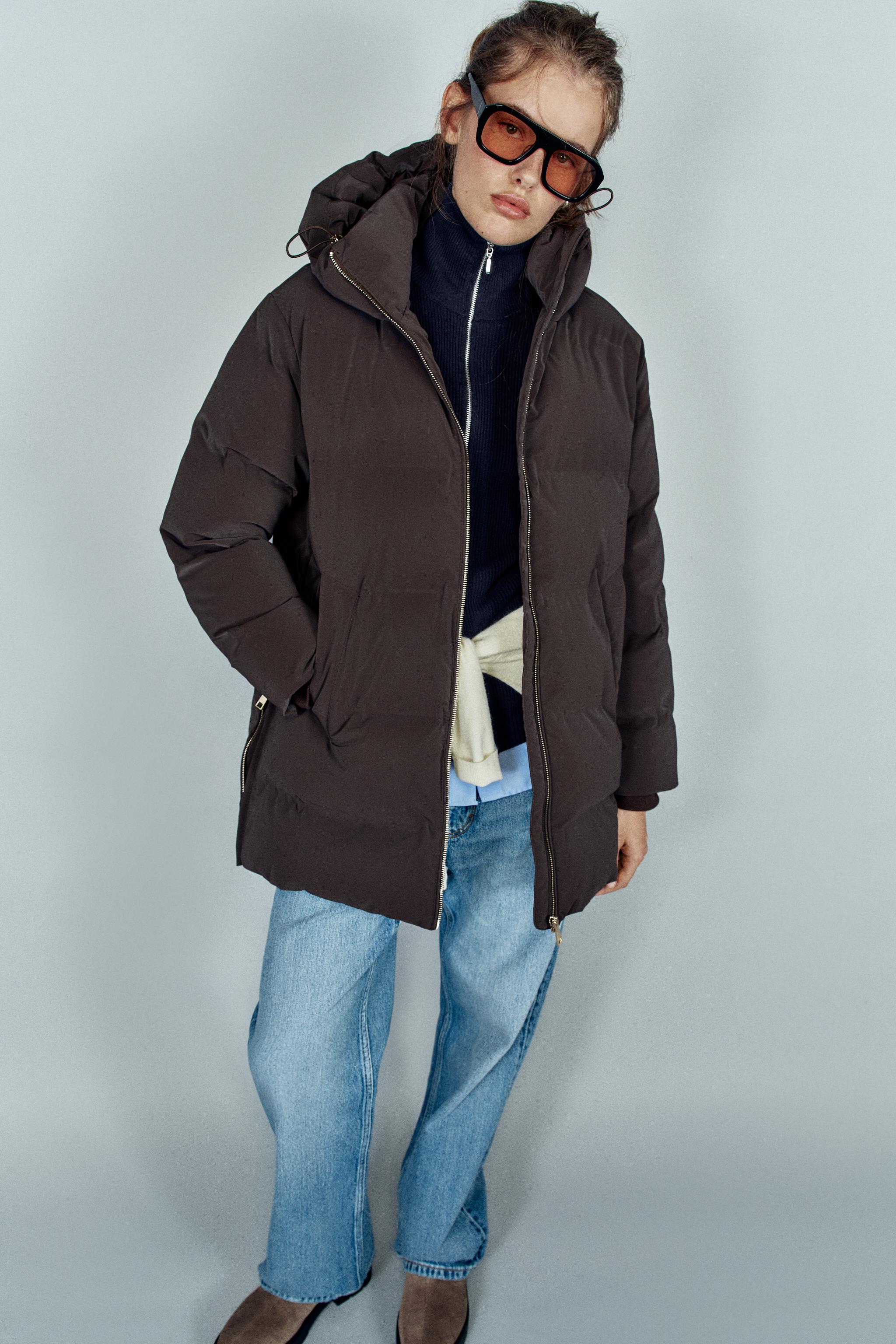 ANORAK EFFET GOMME À CAPUCHE WINDPROOF