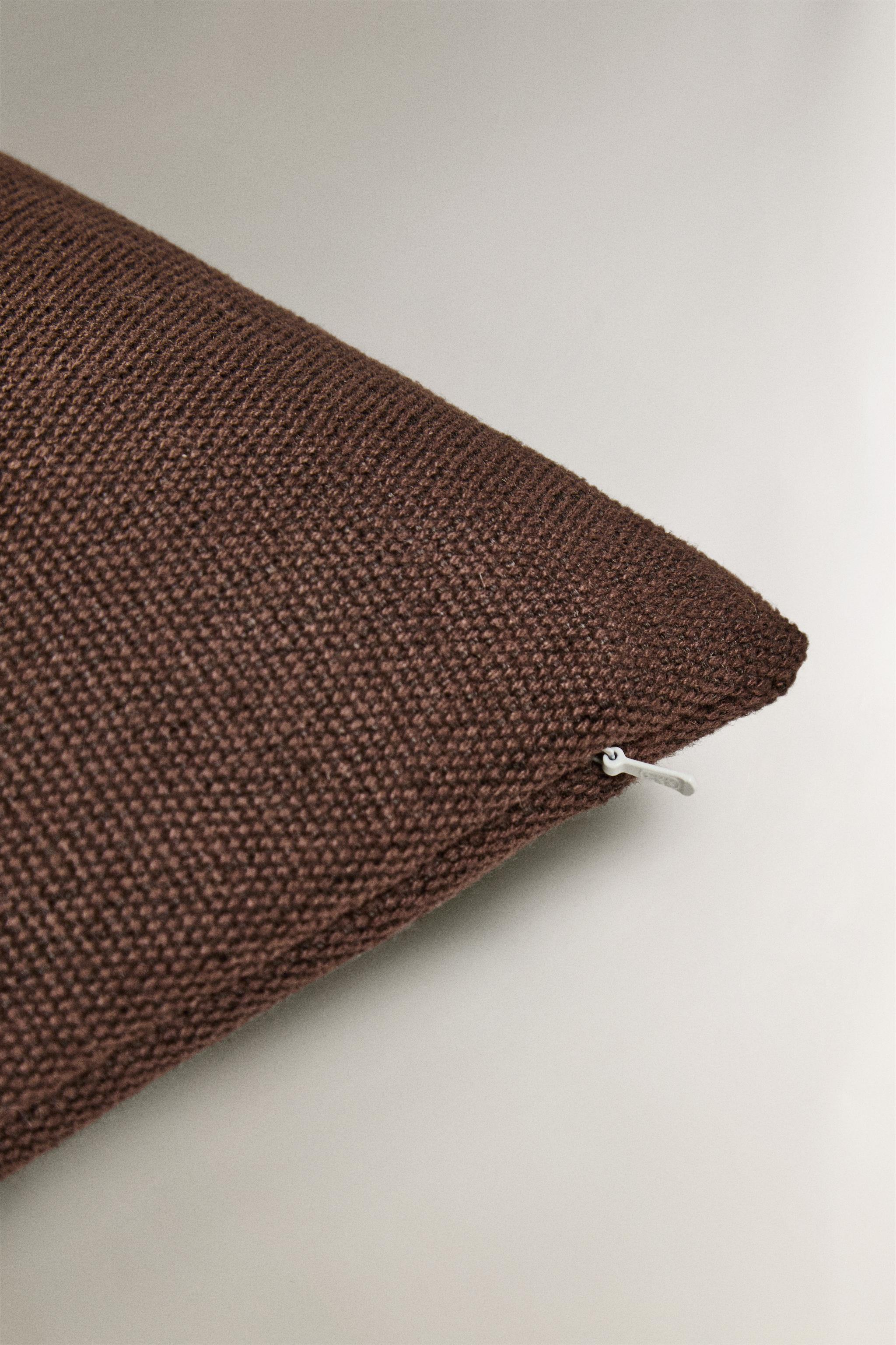 JUTE AND COTTON THROW PILLOW COVER