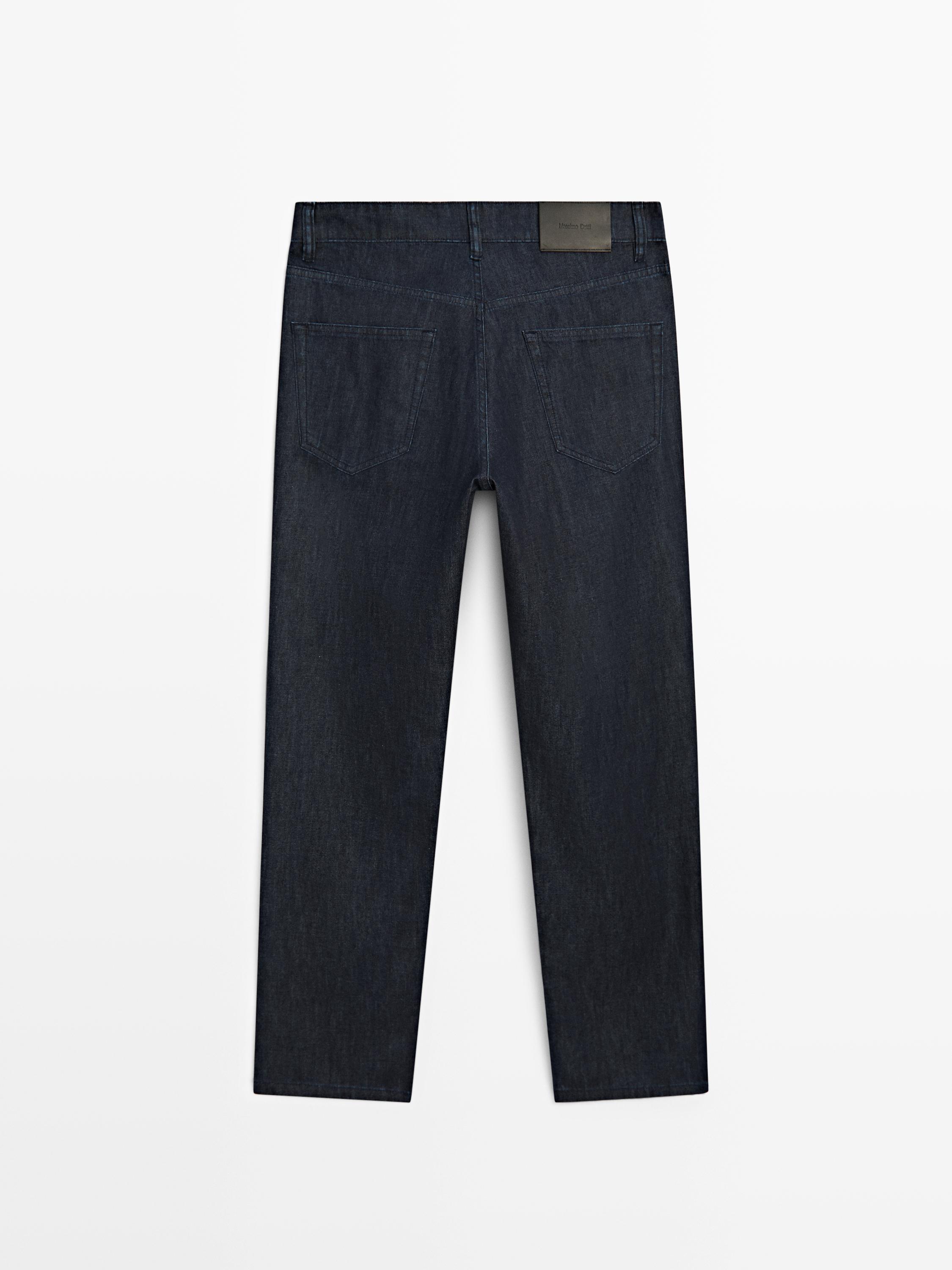 Faux jean tapered fit léger