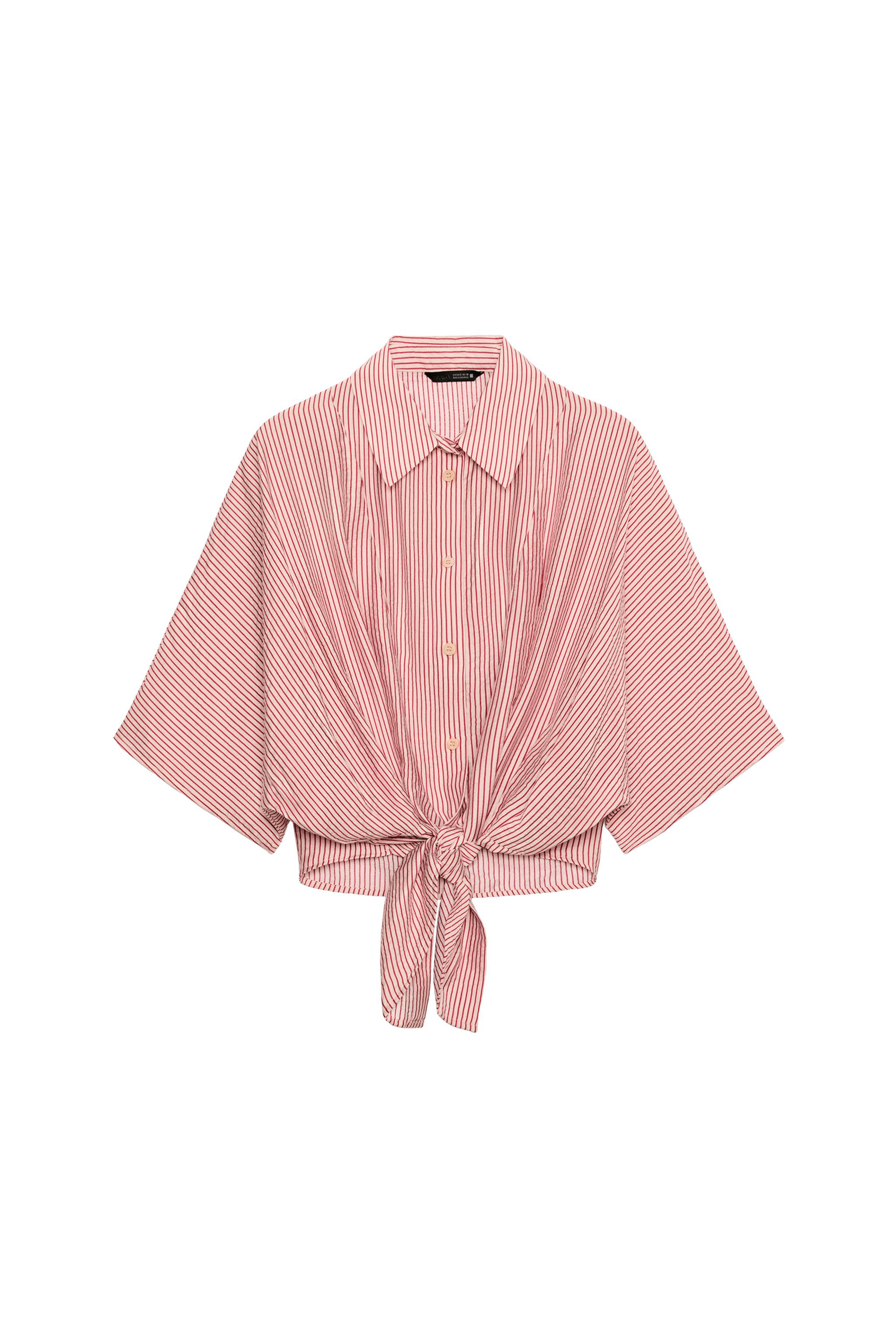 ノット ストライプシャツ - ライトブルー | ZARA Japan / 日本