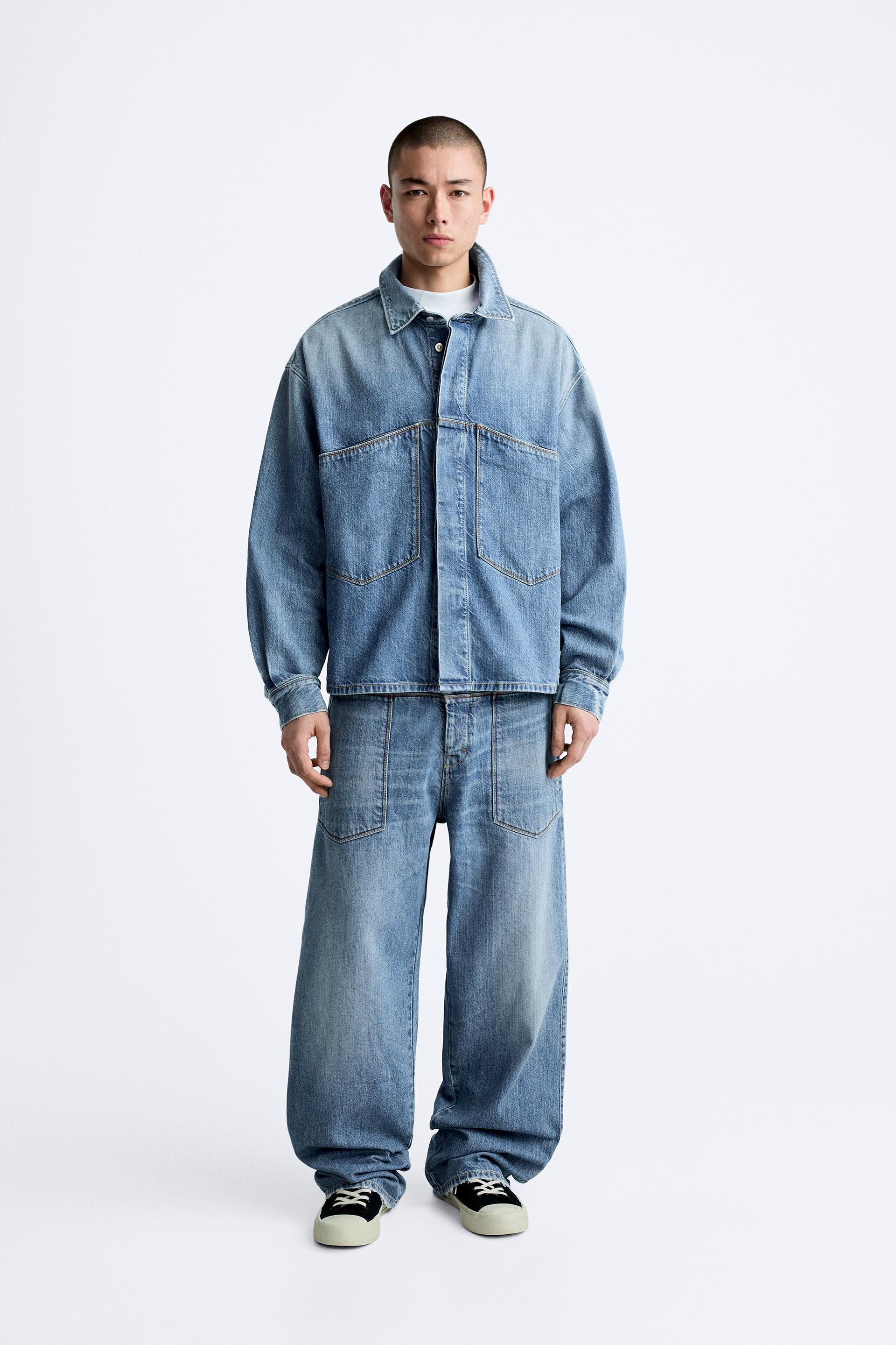 DENIM OVERSHIRT WITH POCKETS - Light blue | ZARA United Kingdom