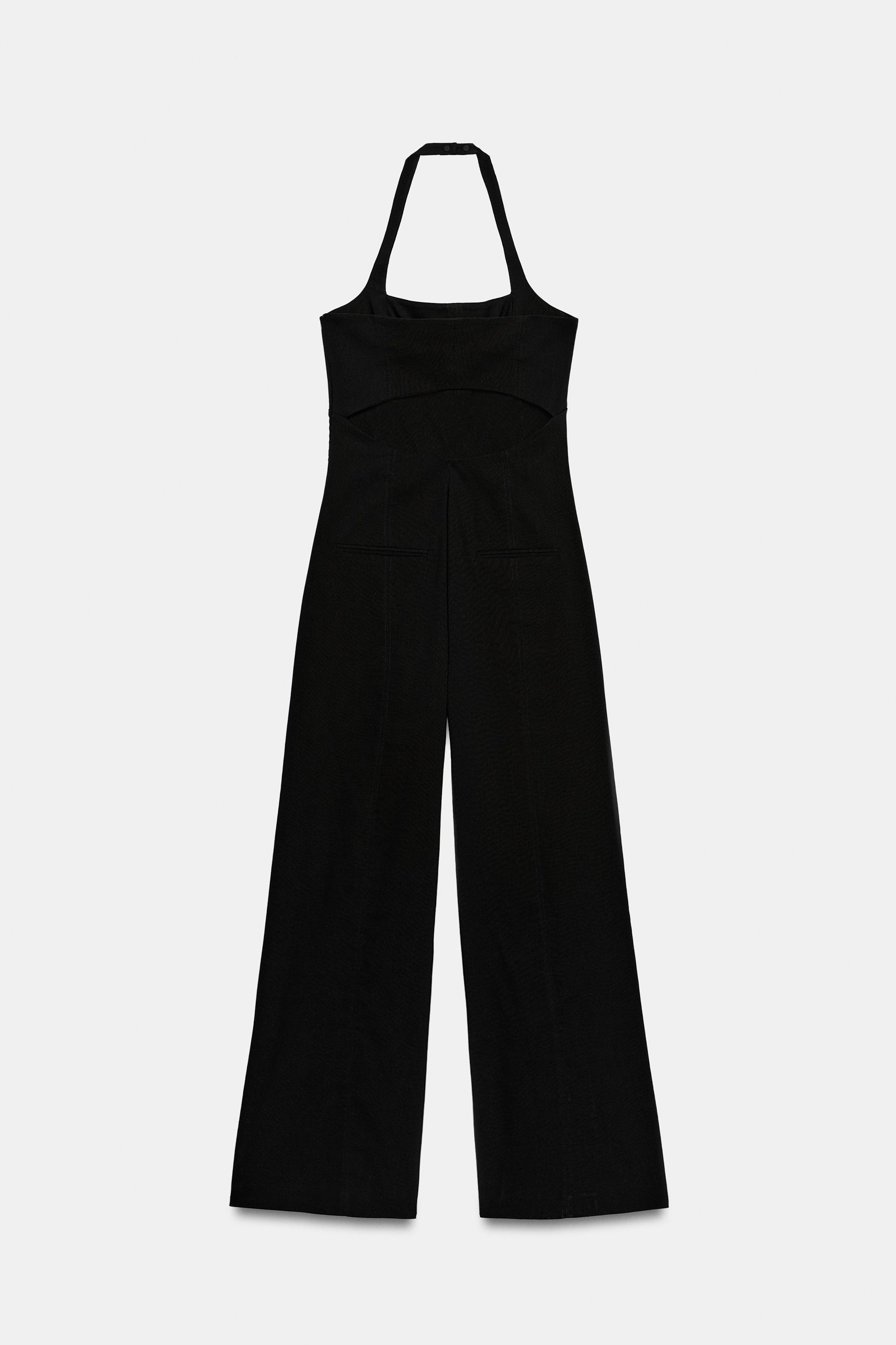 ZW COLLECTION ホルターネック ジャンプスーツ - ブラック | ZARA