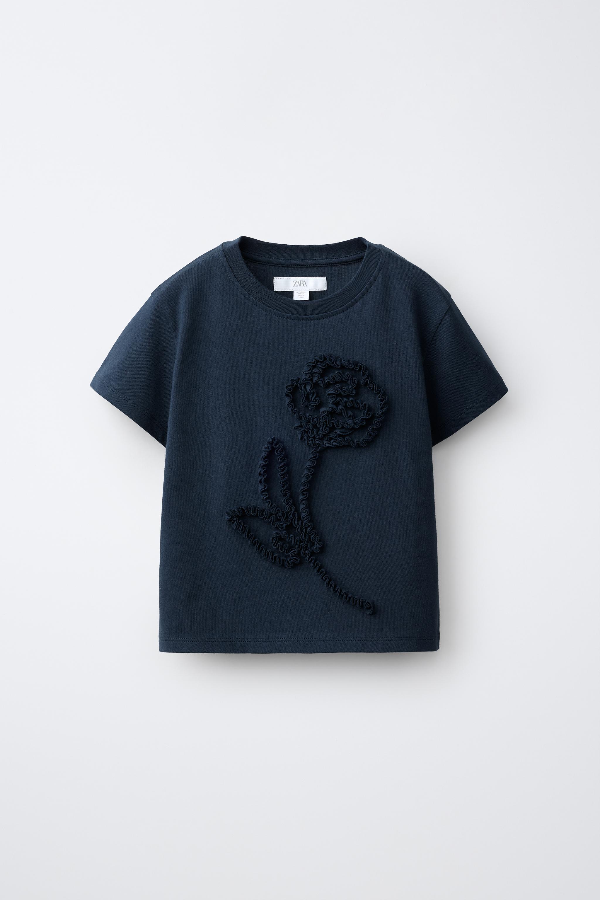 EMBOSSED TERRY FLOWER T-SHIRT
