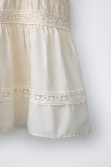 BLOUSE EN DENTELLE - Écru de Zara - Image 3