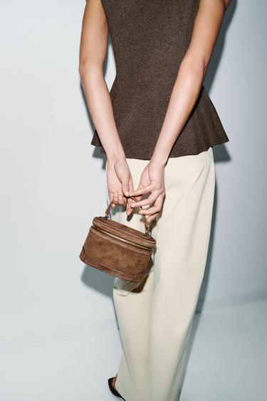 SAC VANITY CUIR - Marron de Zara - Image 1