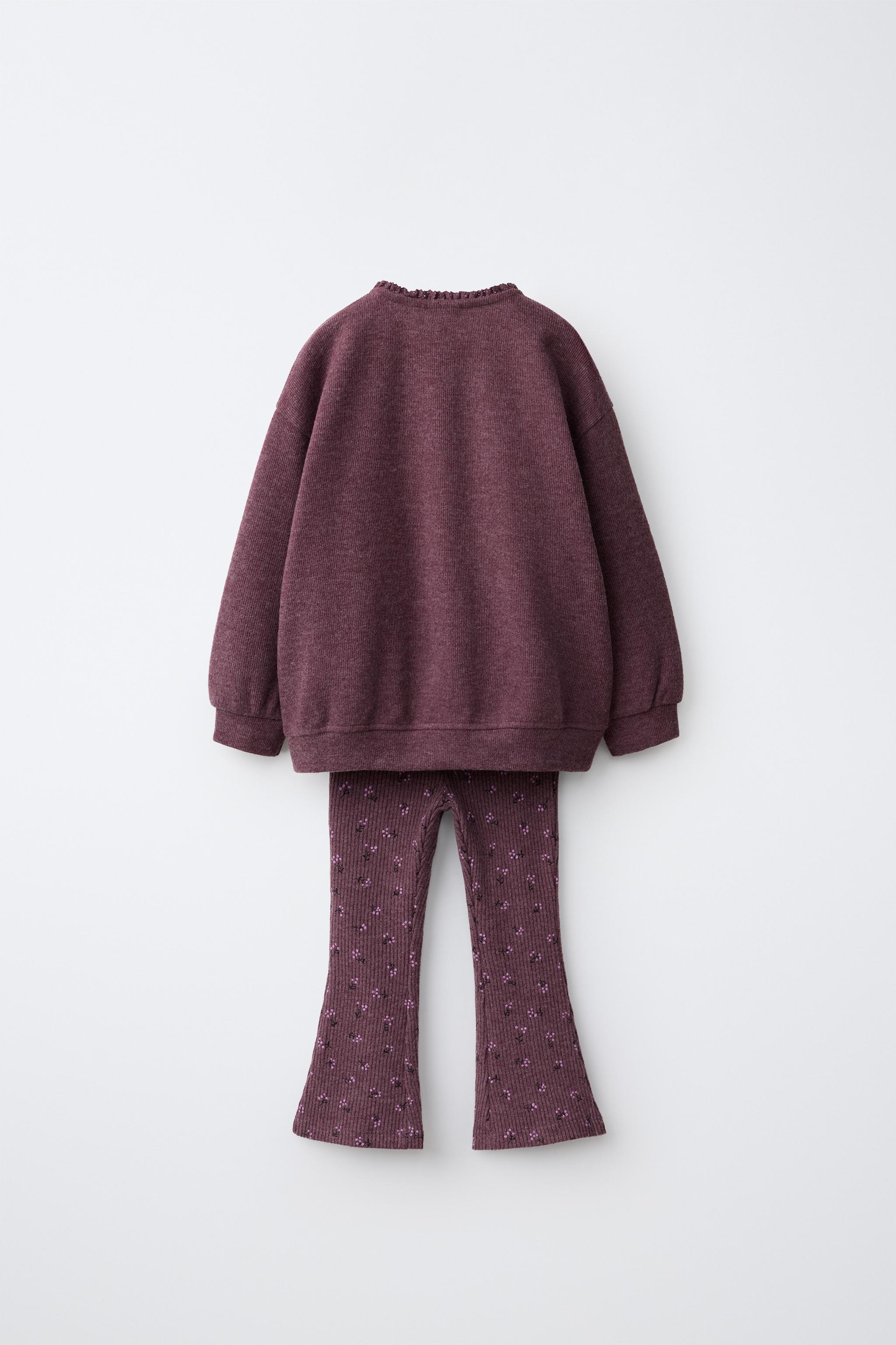 ENSEMBLE SWEAT ET LEGGING FLARE IMPRIMÉ À FLEURS