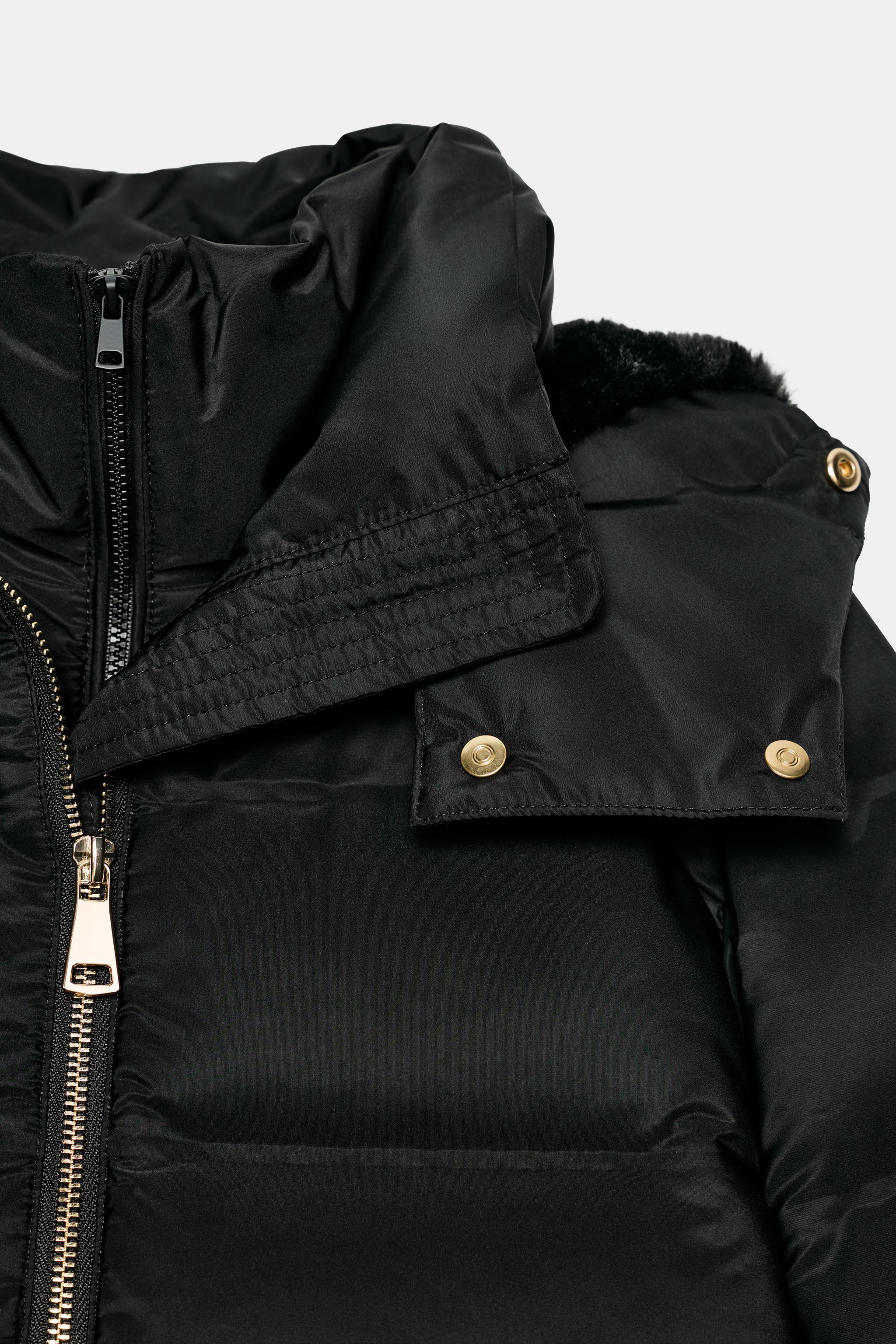 ZARA フード付きダウンジャケット 撥水防風フード付きダウンジャケット - ブラック | ZARA Japan