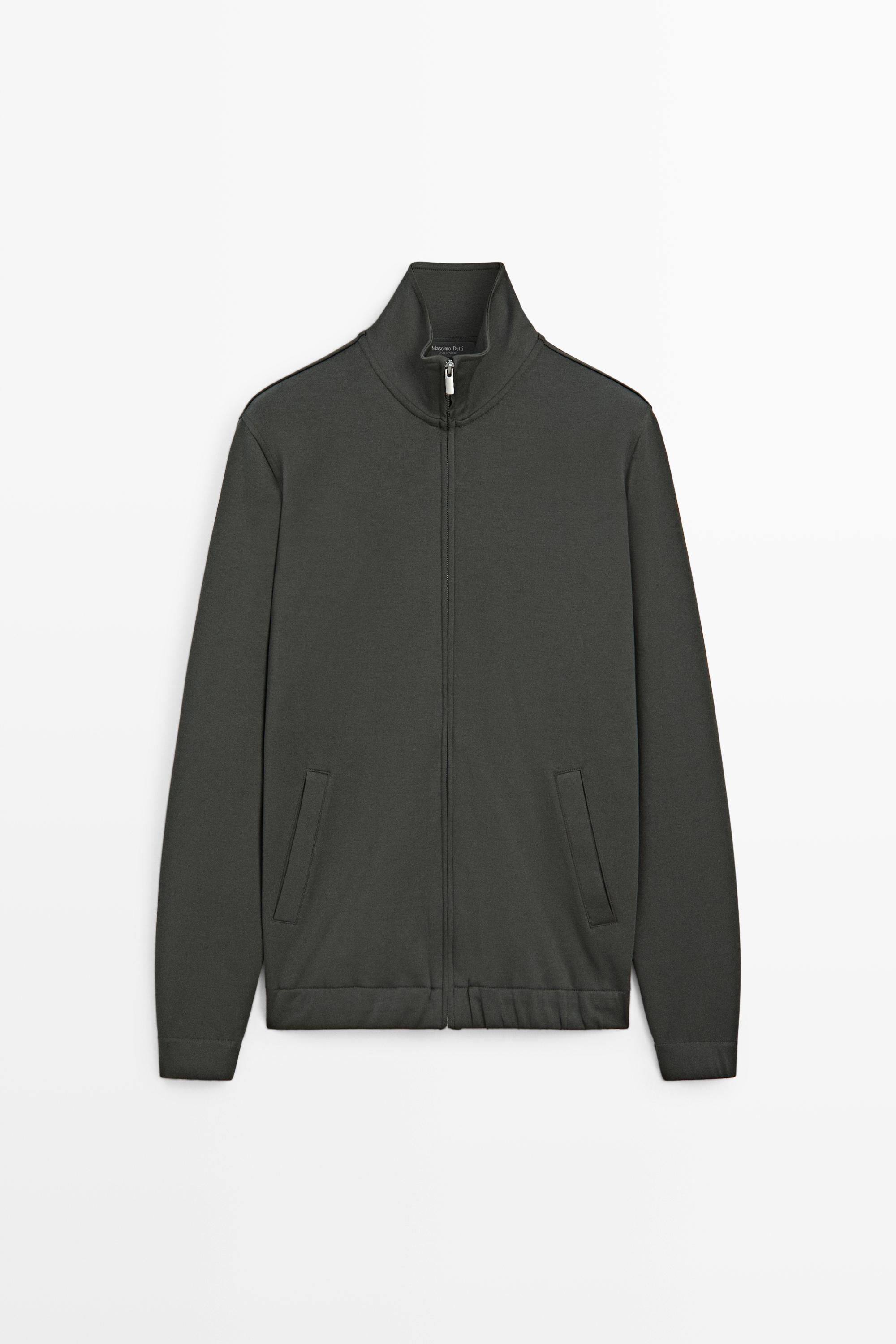 Cotton blend jacket - Dark green | ZARA United States