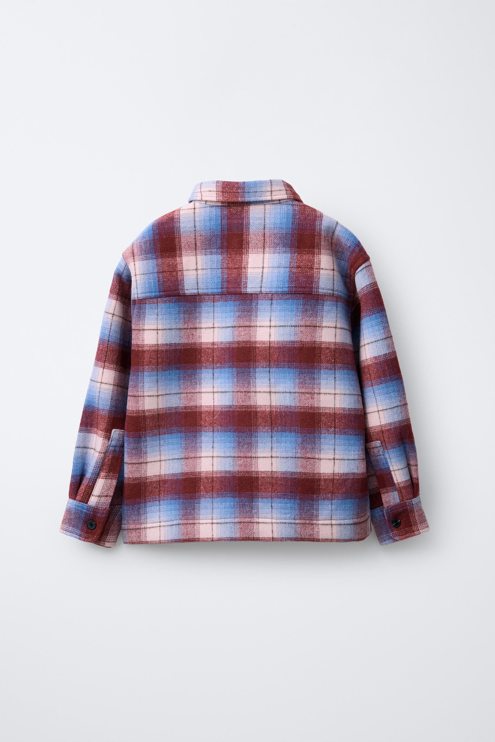 PLAID FLEECE LINED OVERSHIRT