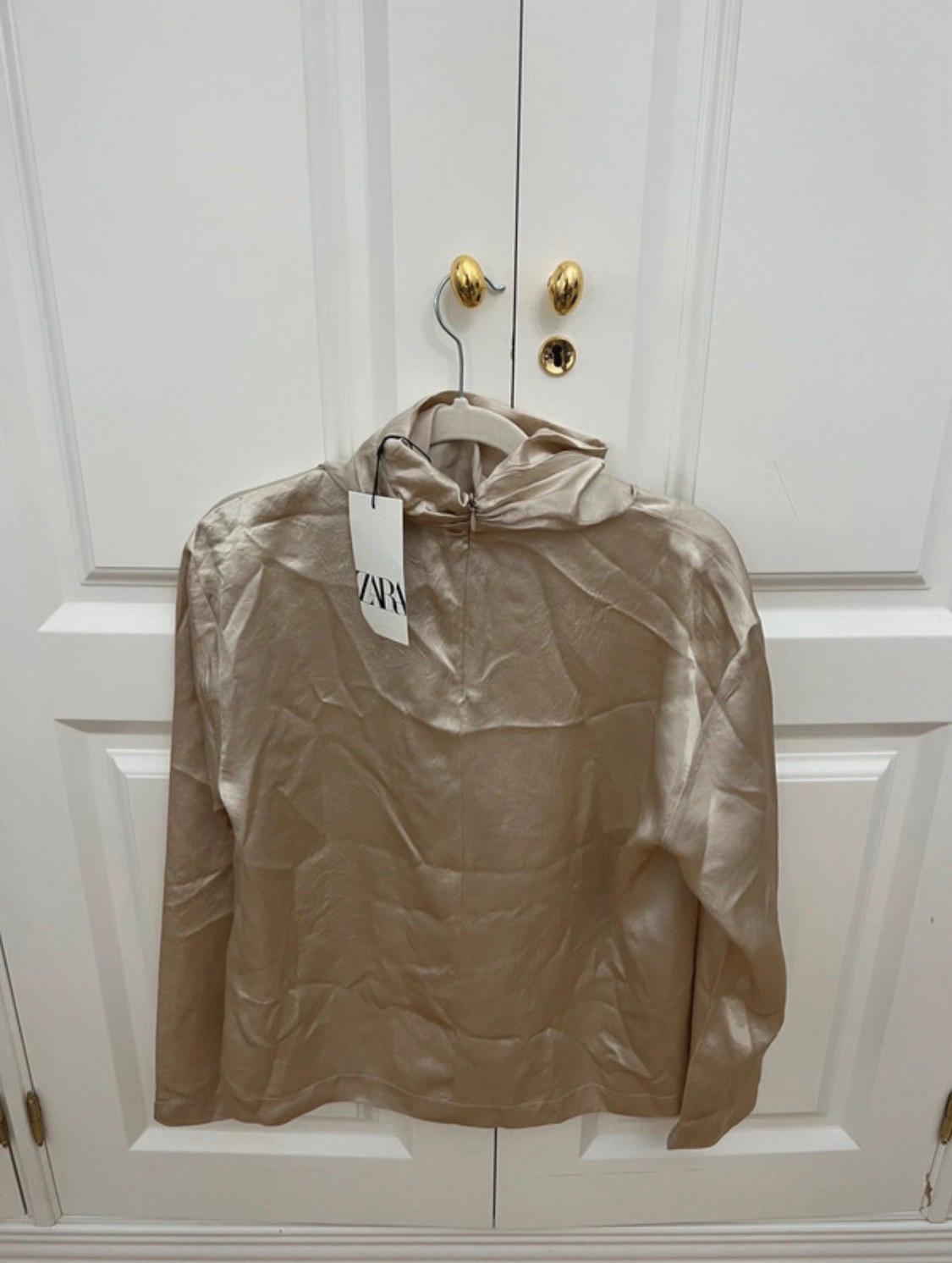 ZW COLLECTION DRAPED SATIN TOP - Image 2