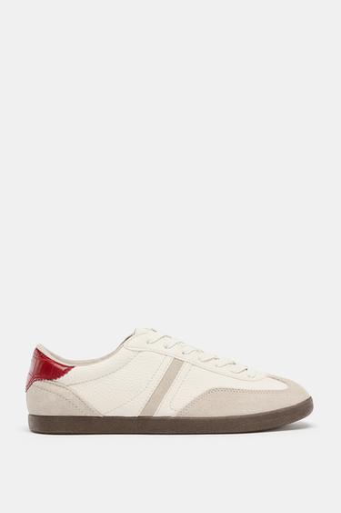 CONTRAST TRAINERS - Ecru White by Zara - Image 0
