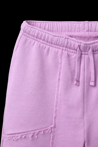 BERMUDA MIT SURF-EFFEKT VERWASCHENE OPTIK - Lila von Zara