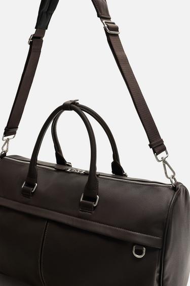 TEXTURED TRAVEL BAG - Brown by Zara - Image 2