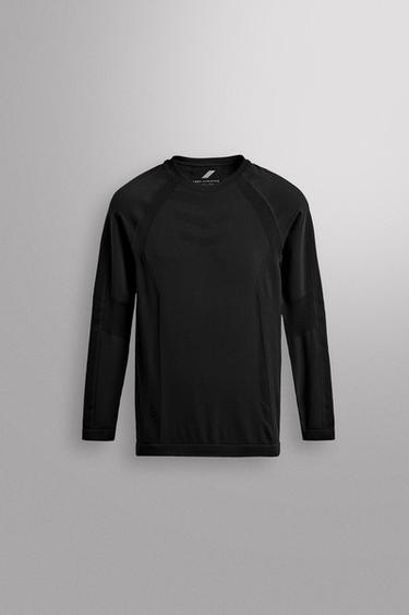 COMPRESSION BASE LAYER SKI T-SHIRT - Black by Zara