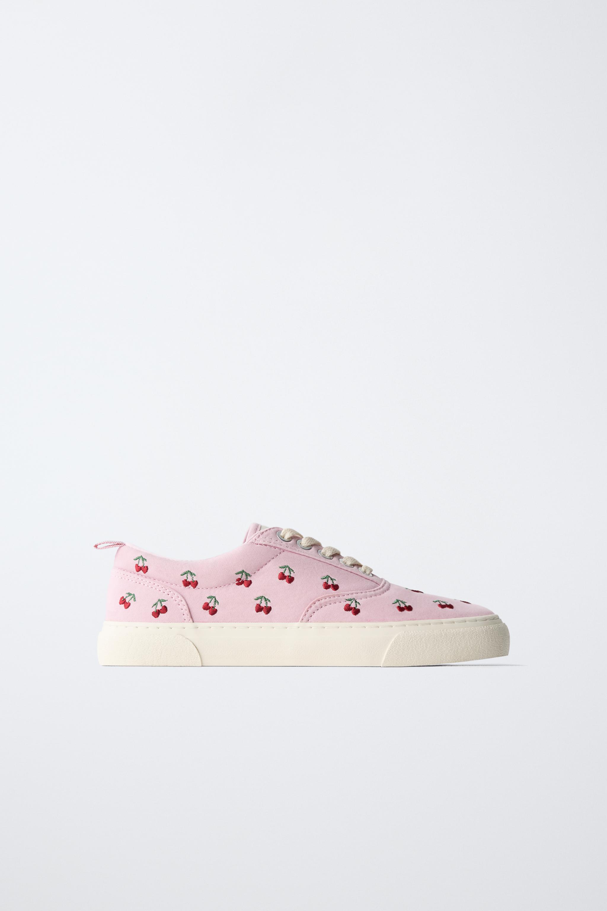 EMBROIDERED COTTON SNEAKERS