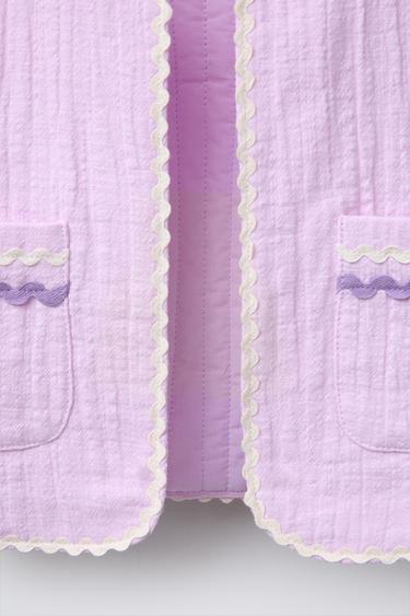 WAVY TEXTURED WAISTCOAT - Light mauve by Zara - Image 3
