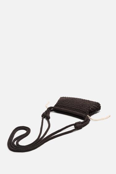 SAC BANDOULIÈRE MACRAMÉ - Marron de Zara - Image 1