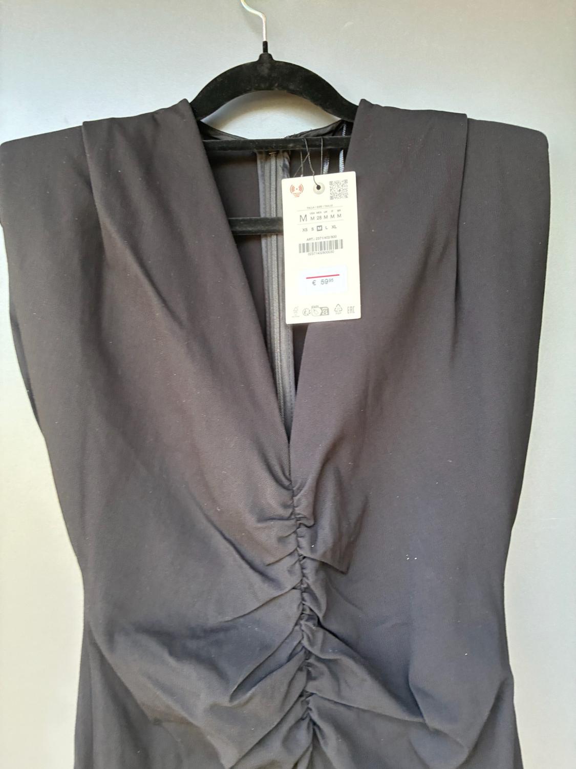 ZW COLLECTION MIDI DRESS WITH PADDED SHOULDERS - Image 2