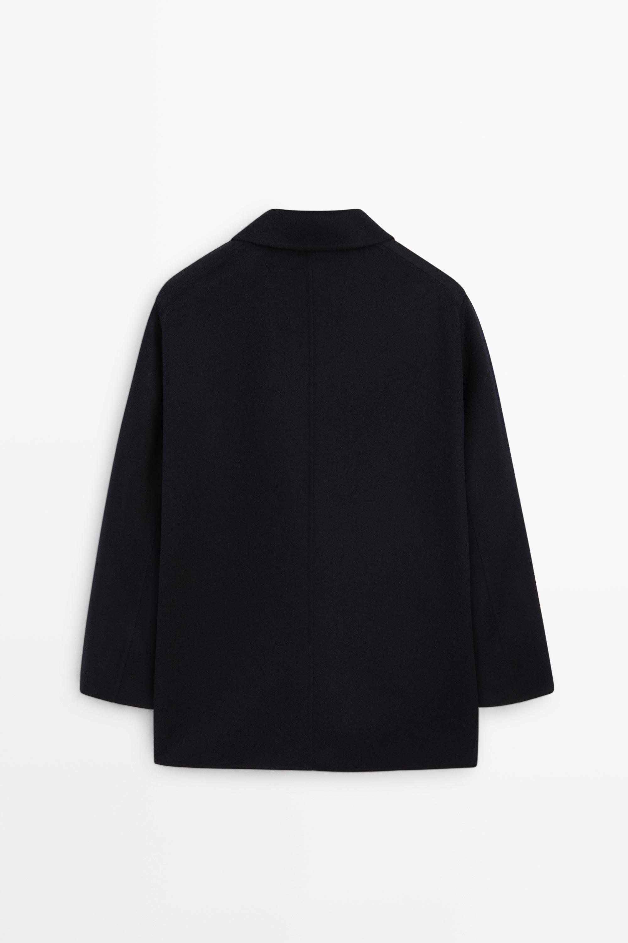 Short coat with detachable vest detail