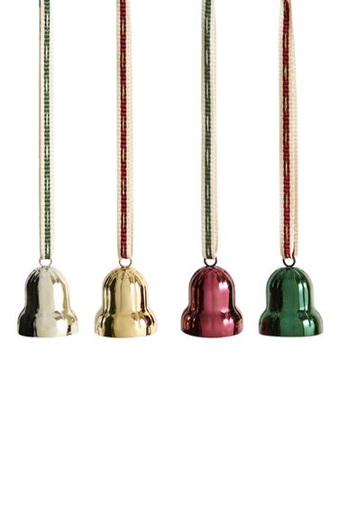 PACK ADORNO ÁRBOL CAMPANA NAVIDAD (PACK DE 4) - Multicolor de Zara