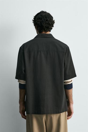 CHECK TEXTURE SHIRT - Black by Zara - Image 2
