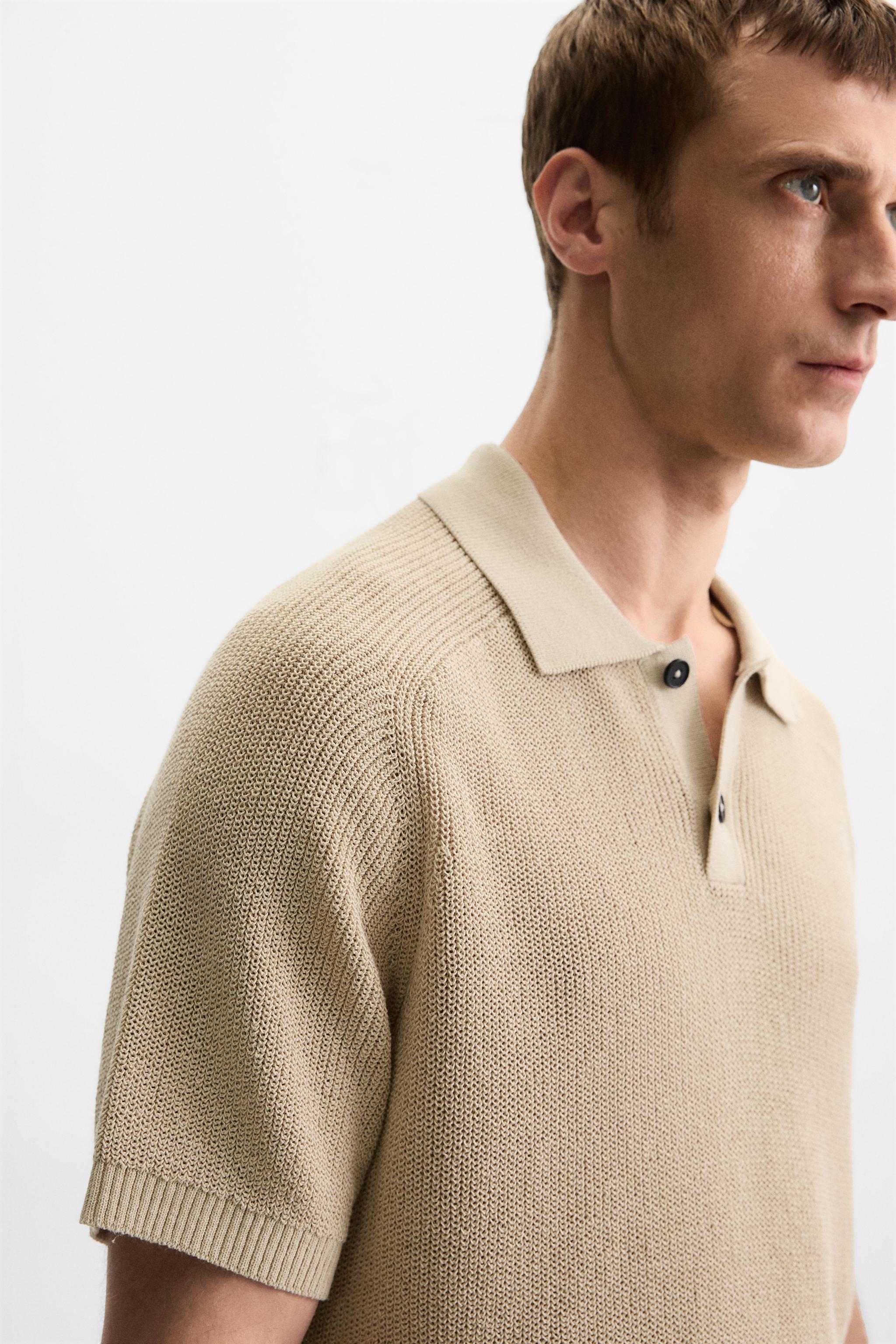 ★ドイツ発*ZARA*新作*Origins-テクスチャー長袖Tシャツ/BEIGE★ ZARA ザラ テクスチャーTシャツ カットソー テクスチャー入り