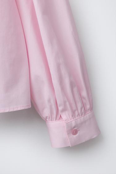 WAVY TRIM PETER PAN COLLAR SHIRT - Pink by Zara - Image 3