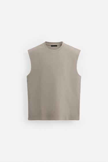 RELAXED FIT TANK TOP - Grey by Zara - Image 5