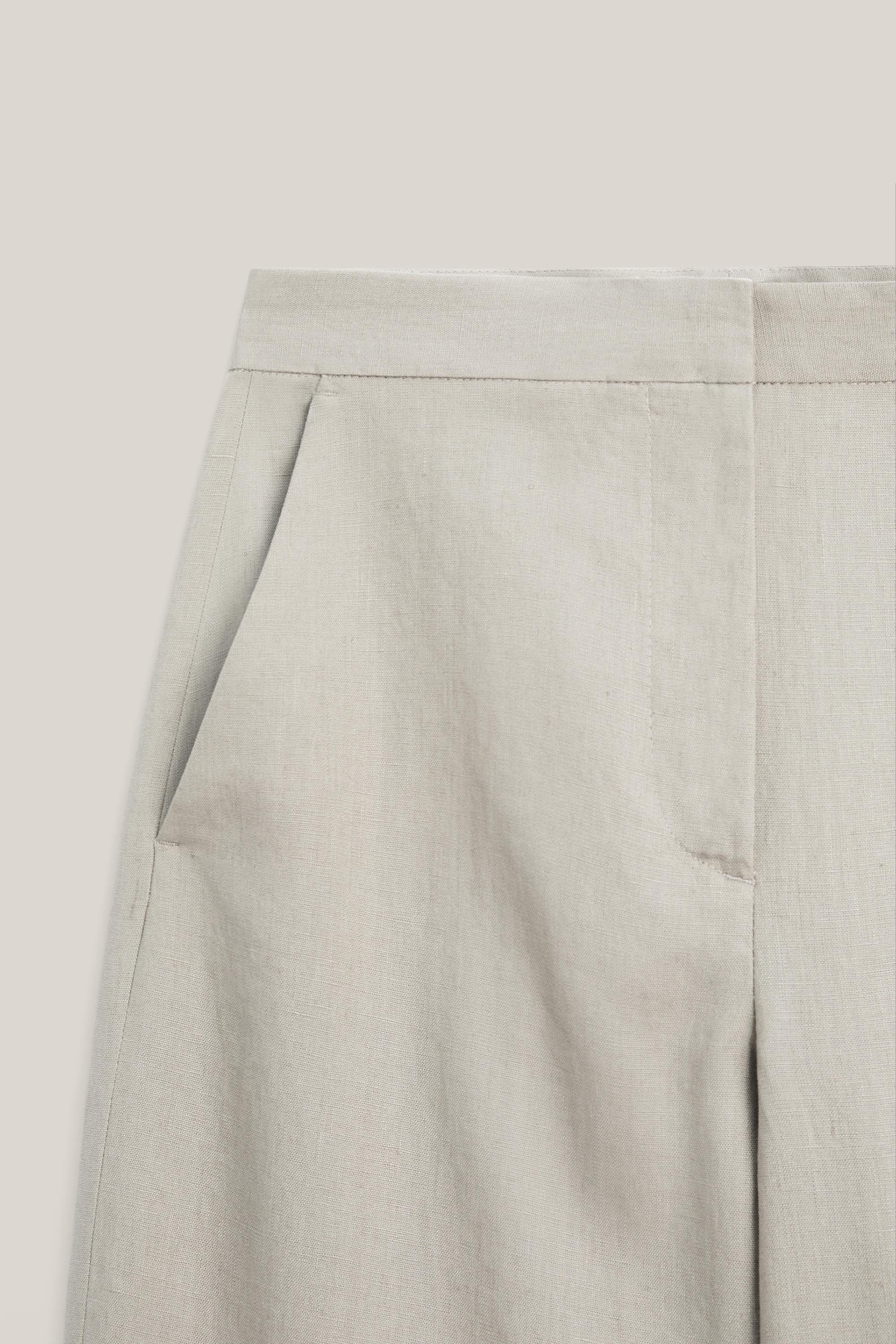 Linen suit trousers with waist detail - LIMITED EDITION