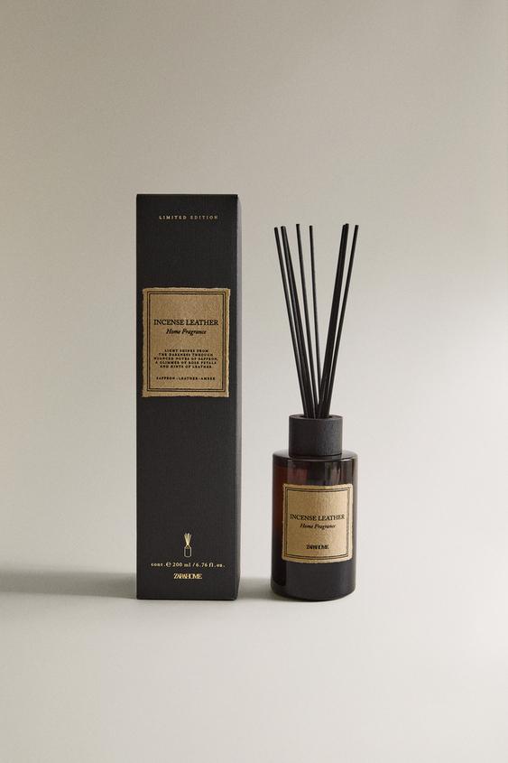 (200 ML) DIFUSOR DE AMBIENTE COM VARETAS INCENSE LEATHER - Bronze da Zara - Imagem 0