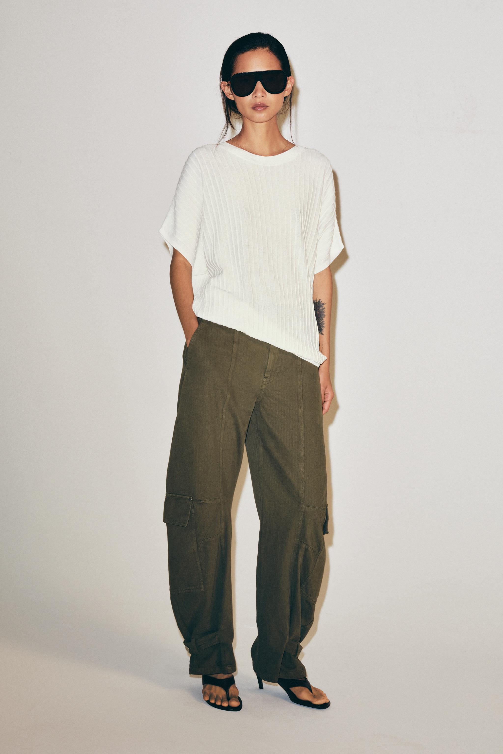 Zara TEXTURED KNIT TOP
