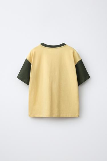 TEXT PRINT T-SHIRT — Light yellow 2